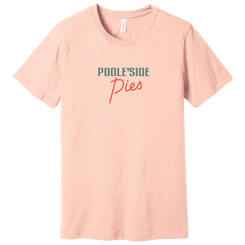 Logo Tee, Poole'side Pies, "Pizza Diver" Peach (25% off!!!)